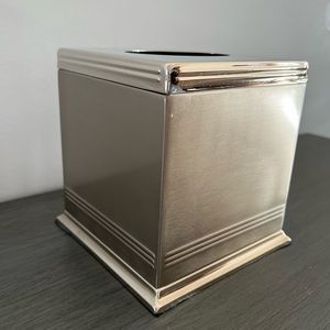 Brushed Nickel Tissue Box Cover